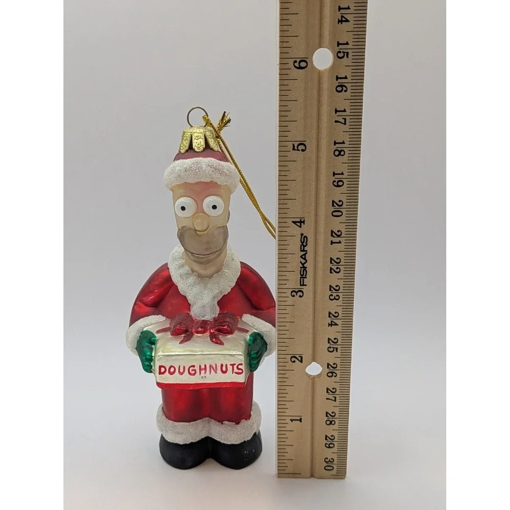 Kurt Adler - The Simpsons -Santa Homer Doughnuts-Glass Christmas Ornament - 2003